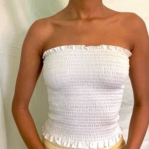 White fashionable Tube Top